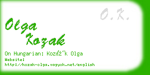 olga kozak business card
